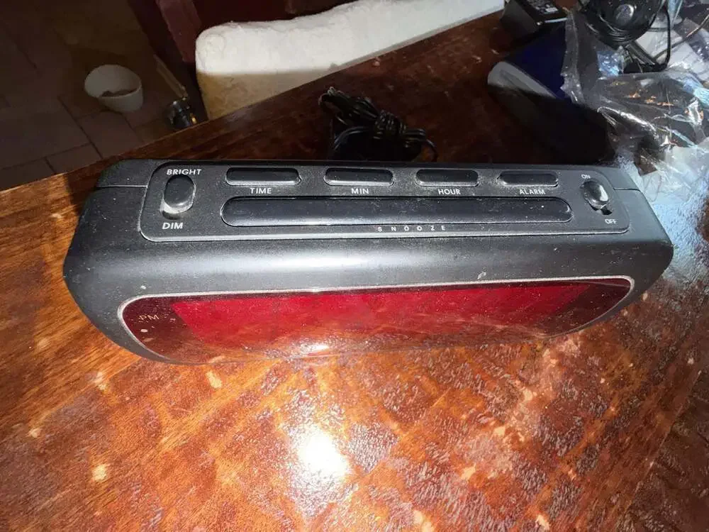 Sharp Model 88030 Digital Alarm Clock with Red LED Display